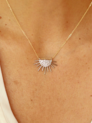 New Day Sunburst Necklace - Mixed Metal