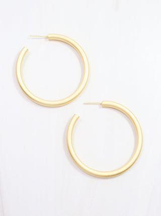 Nielsen Hoop Earring - Matte Gold