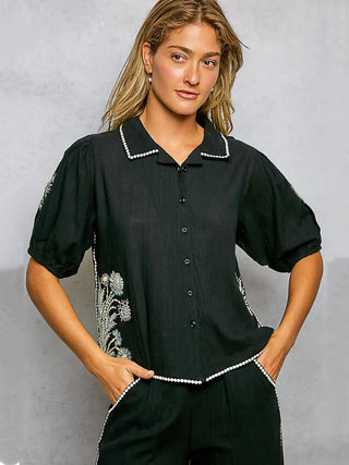 Noir Garden Shirt - Black Multi