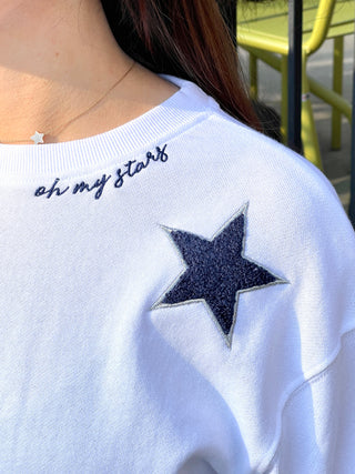 Oh My Stars Sweatshirt - White