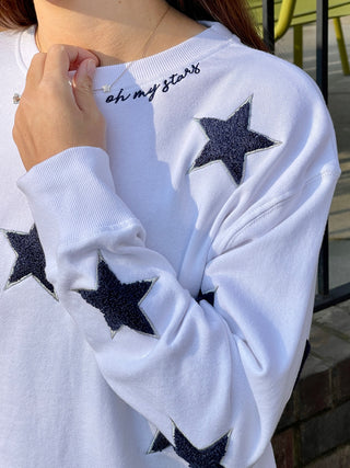 Oh My Stars Sweatshirt - White