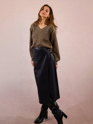 Olive Glow Knit Sweater - Khaki