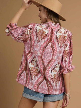 Paisley Poem Blouse - Pink Mix
