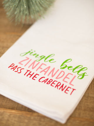 Pass The Cabernet Holiday Hand Towel