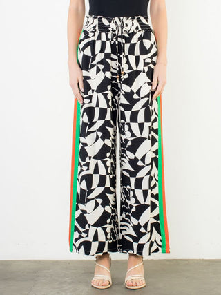 Pattern Play Pants - Black/White