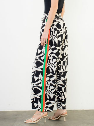 Pattern Play Pants - Black/White