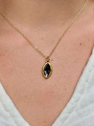 Peace Necklace - Smoky Crystal/Gold