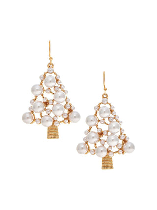 Pearl Christmas Tree Earring