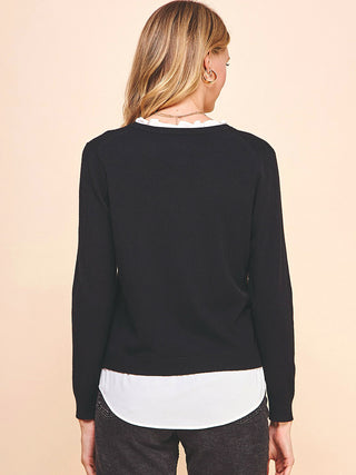 Peekaboo Prep Combo Top - Black