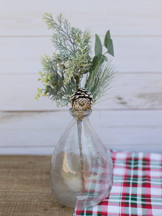 put this faux greenery with pinecones in a vase on your christmas table for holiday home decor or give as a hostess gift