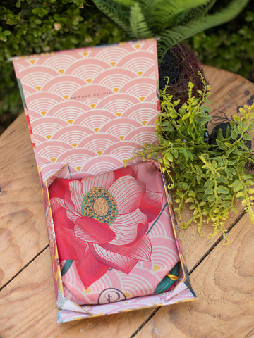 Powder Crane at Sunrise Silk Scarf - Petal