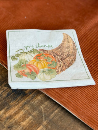 Pumpkin Cheese Plate w/Napkins Set