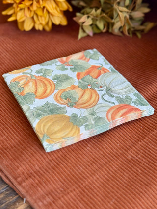 Pumpkin Cheese Plate w/Napkins Set