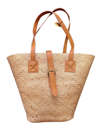 Rattan Basket Bag - Light Brown