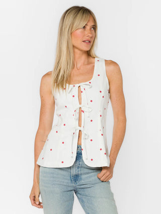 Reba Top - Cardinal Dot