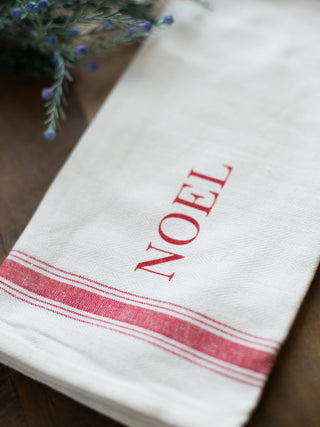 Red Stripe Hand Towel - Noel