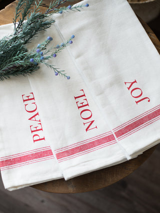 Red Stripe Hand Towel - Noel