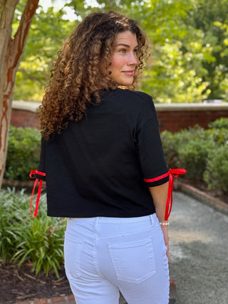 Ribbon Rally Top - Georgia Black