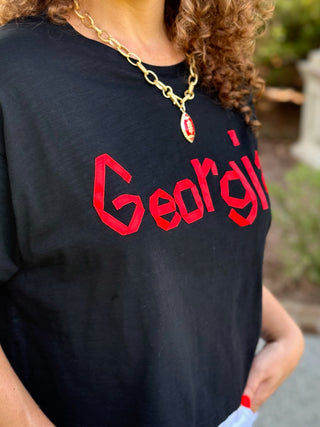 Ribbon Rally Top - Georgia Black