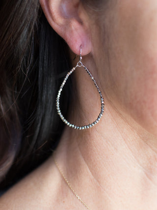 wear these mixed metal beaded statement earrings to holiday parties or new years eve or give as a stocking stuffer gift