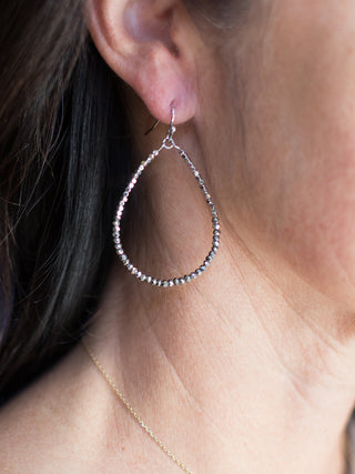 Ripa Earring - Silver Hematite