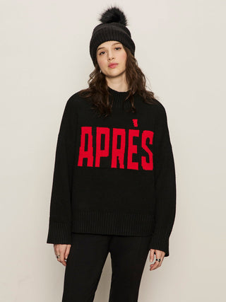 Sanctuary Apres Intarsia Sweater - Black/Red