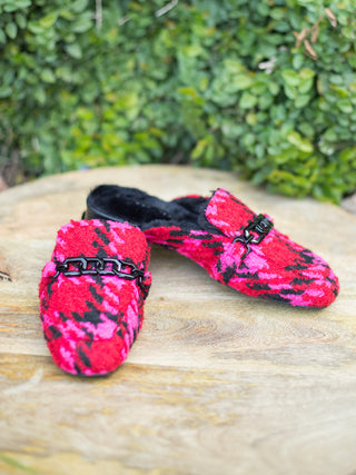 Sanctuary BigTime Fur Loafer Mule - Lipstick Red