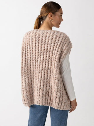 Sanctuary Chunky Sweater Vest - Rosewood Marl