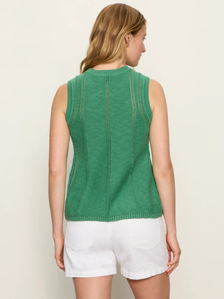 Sanctuary Easy Pointelle Shell - Green Juice