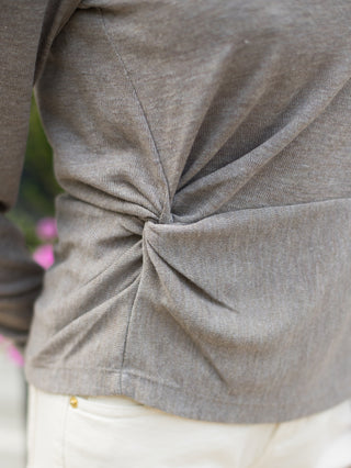 Sanctuary Knot Your Business Top - Heather Taupe
