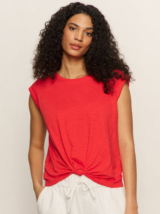Sanctuary Knotted Muscle Tee - Cayenne