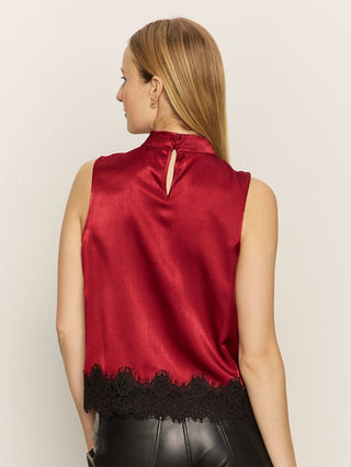 Sanctuary Late Night Satin Tank - Crimson
