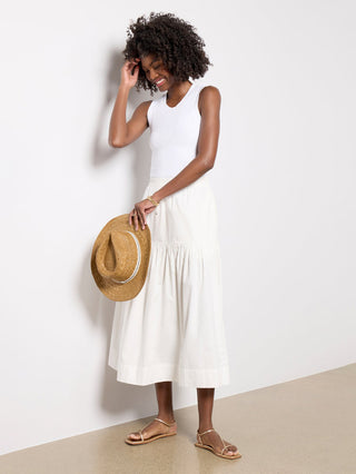 Sanctuary Poplin Prairie Skirt - White
