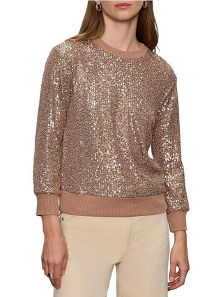 Sanctuary Relaxed Sparkle Popover Top - Mocha