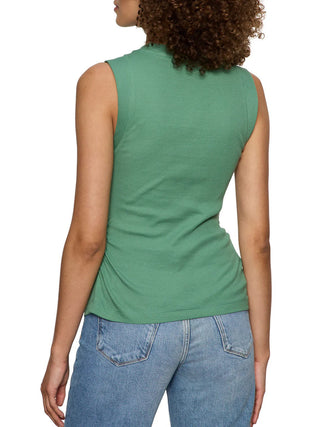 Sanctuary Ribbed Ruched Tank - Green Juice