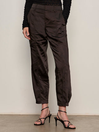 Sanctuary Sahara Satin Tapered Pant - Black
