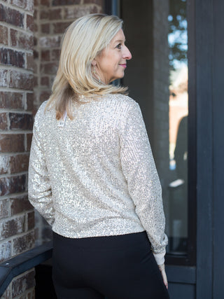 Sanctuary Sparkle Together Sequin Top - Champagne