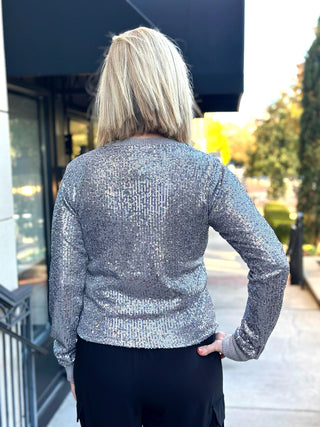 Sanctuary Sparkle Together Top - Gunmetal
