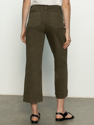 Sanctuary The Marine Cropped Denim Pant - Fatigue