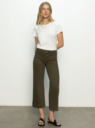 Sanctuary The Marine Cropped Denim Pant - Fatigue