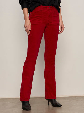 Sanctuary Velveteen Brook Pants - Cherry Lacquer