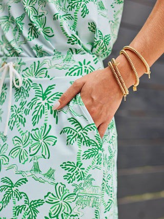 Savannah Island Oasis Two Piece Set - Green/White