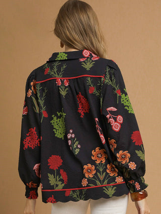 Scarlet Secret Blouse - Black Mix