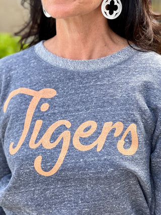 School Spirit Tigers Sweatshirt - Gray