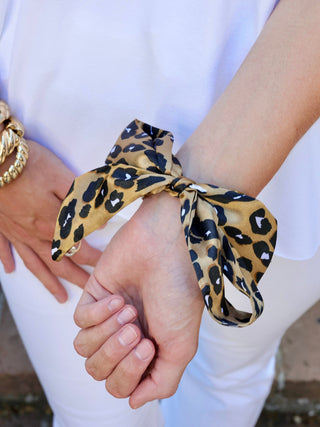 Sedgefield Leopard Scarf Bracelet - Brown