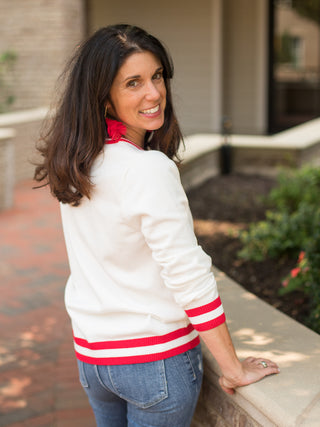 Stadium Spirit Sequins Sweater - Bulldog White