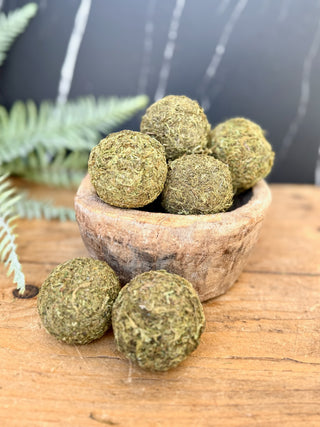 set of soft round moss balls for indoor decoration