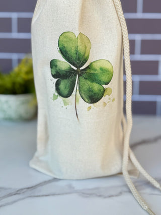 Shamrock Wine Bag - Cream