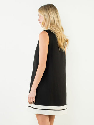 Contrast Cutie Dress - Black/White