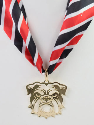 Smith Bulldog Face Charm - Gold